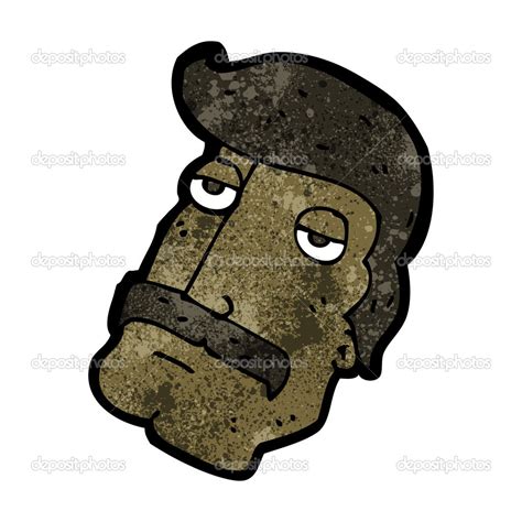 Cartoon mustache man face Stock Vector Image by ©lineartestpilot #21549207