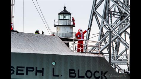 Surprise Visit From Santa On The Joseph L Block Departing Duluth