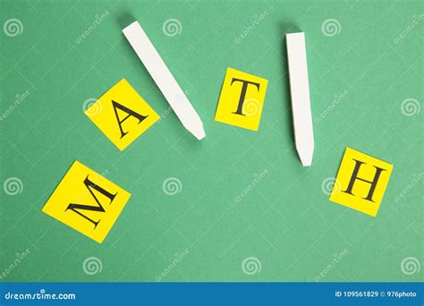 math concept  green paper background stock image image  figures