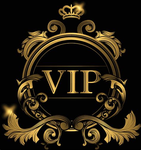 Luxury Vip Golden Logo Badge Png PNGEgg