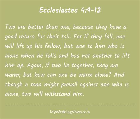 6 Ecclesiastes 4 9 12 Wedding Reading