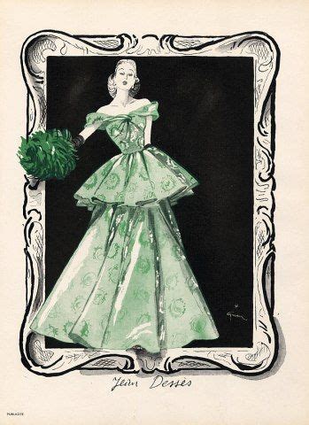 Jean Dess S Ren Gruau Fashion Illustration Evening Gown