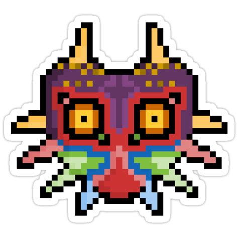 Pixel Majoras Mask Legend Of Zelda Stickers By Pixelblock