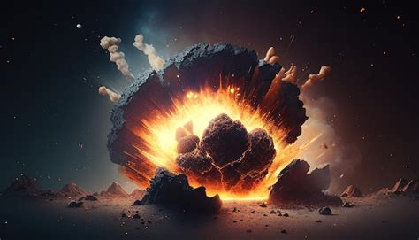 Premium Photo | Doomsday meteor strike digital art illustration ...