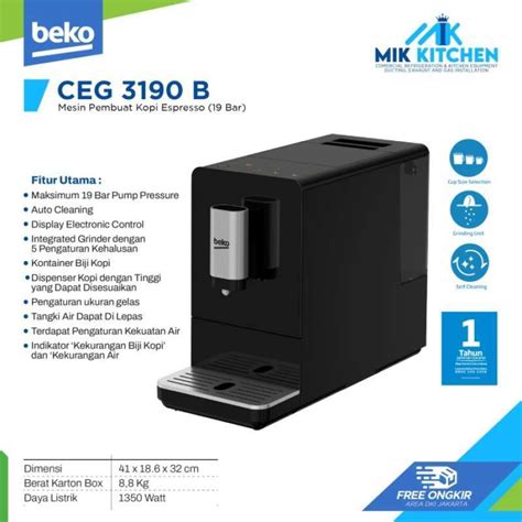 Promo Beko Mesin Pembuat Kopi Espresso Bar Ceg B Ceg B