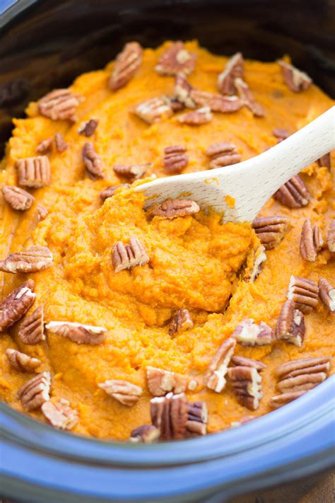 Healthy Slow Cooker Sweet Potato Casserole Kristines Kitchen