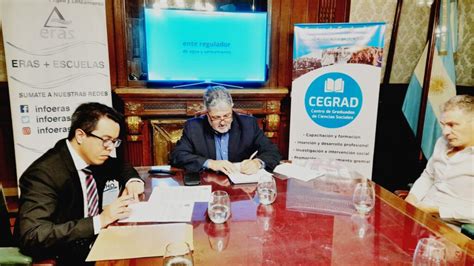 Firma Del Convenio Entre El Cegrad Y El Ente Regulador De Agua Y