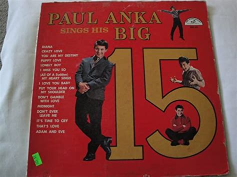 Paul Anka Sings His Big 15 Canta Sus Mejores Creaciones Vinyl LP