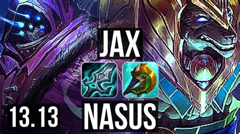 Jax Vs Nasus Top 7 Solo Kills 300 Games 900k Mastery Na