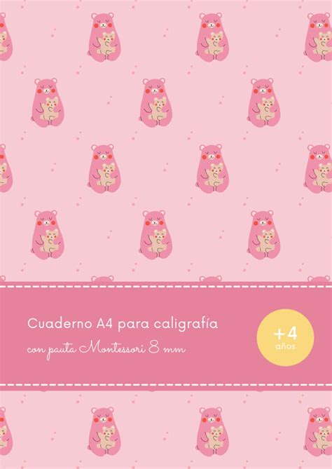 Buy Cuaderno A Para Caligraf A Con Pauta Montessori Mm Libreta Pauta