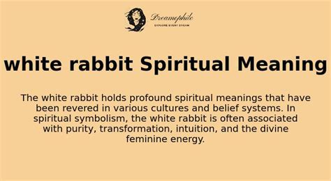 White Rabbit Spiritual Meaning Dreamophile