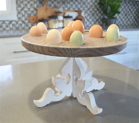 French Country Pedestal Egg Holder Fresh Egg Holder Pedestal Egg