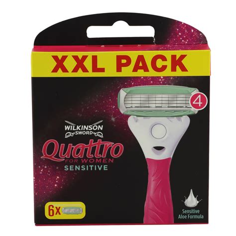 Wilkinson Quattro For Women Rasierklingen X Klingen Aloe Vera