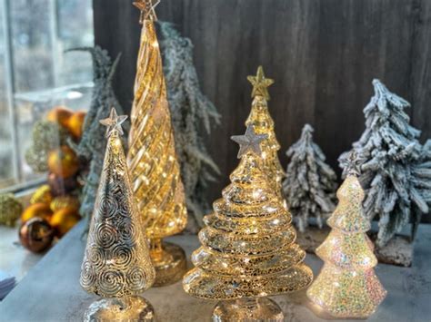 Vintage Glass Christmas Tree Holiday Decor Glowing Glass Etsy