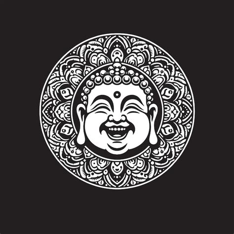 Premium Vector Laughing Buddha Mandala Svg