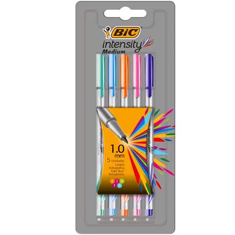 Canetas Ponta Porosa Mm Bic Intensity Medium Blister Lupel