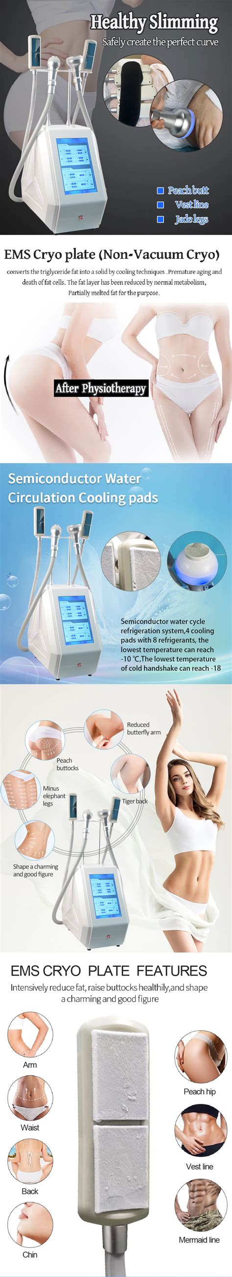 Cryoslimming Cryoskin Slimming Machine Lipolysis Freezing Ems Cryo