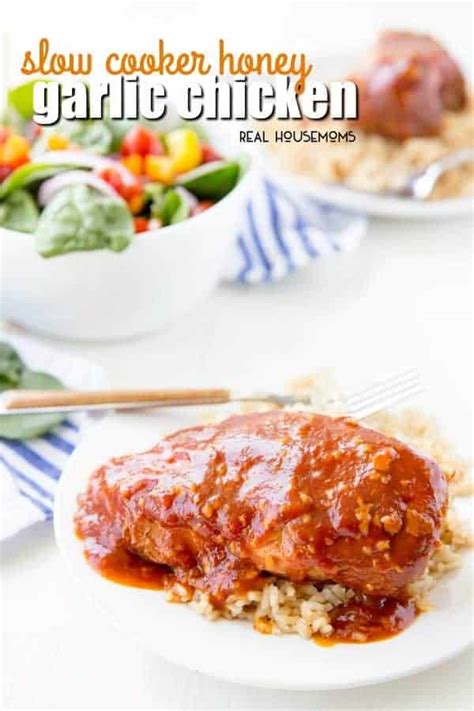 Slow Cooker Honey Garlic Chicken ⋆ Real Housemoms