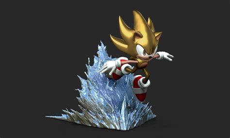 3D file Super Sonic Classic 🎮 ・3D printable model to download・Cults