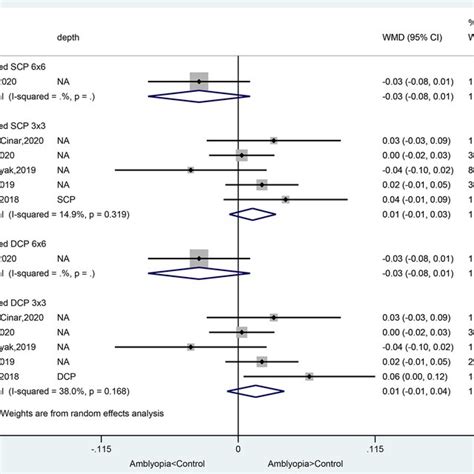 Forest Plot Of Macular Vessel Density In The Superficial Capillary