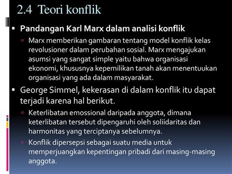 Teori Karl Marx Tentang Perubahan Sosial