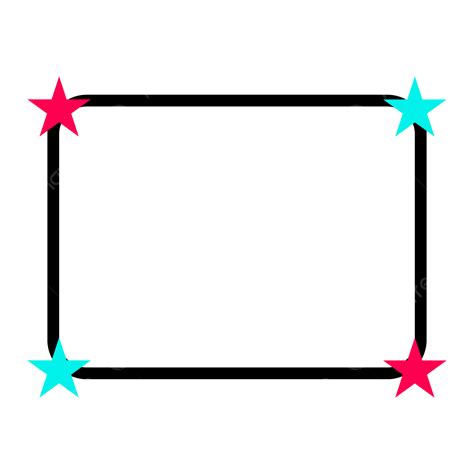 New Tiktok Star Round Rectangle Border Tiktok Border Simple Png And