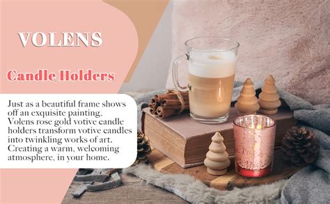 Volens Rose Gold Votive Candle Holders Set Of 12 Mercury