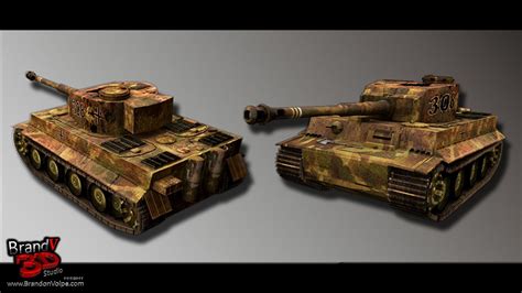 WWII German Tiger Tank Model — polycount