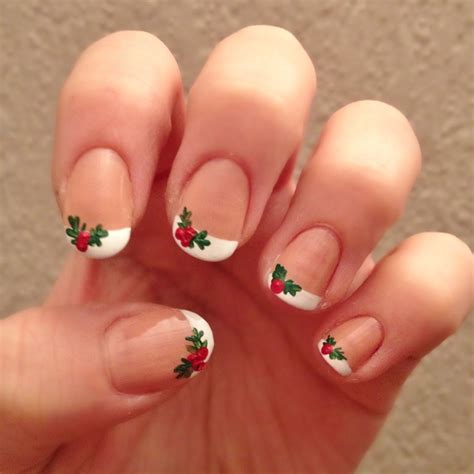 Basic Christmas Nails French Tip