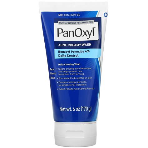 PanOxyl Crema de limpieza para el acné Control diario con peróxido de