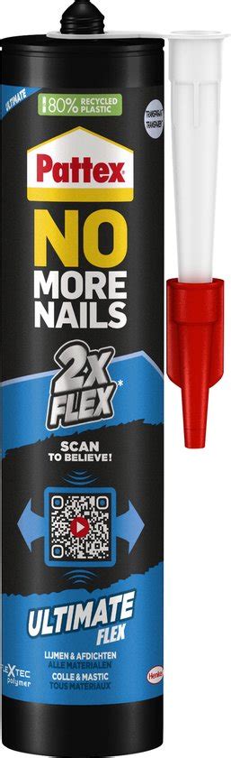 Pattex No More Nails Flex Transparant G Montagekit Montagekit