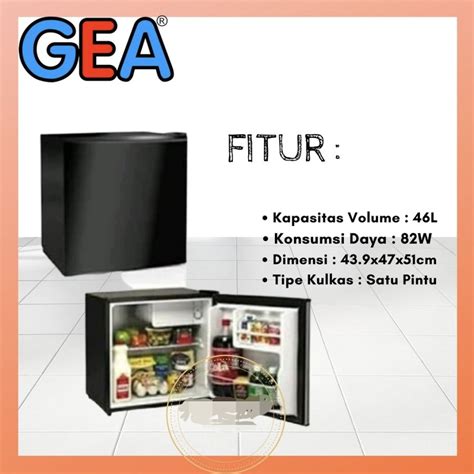 Jual Kulkas Mini Bar Gea Rs Dr Rs Dr Hitam Khusus Batam Shopee