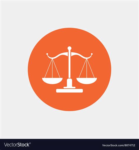 Scales Of Justice Sign Icon Court Law Symbol Vector Image