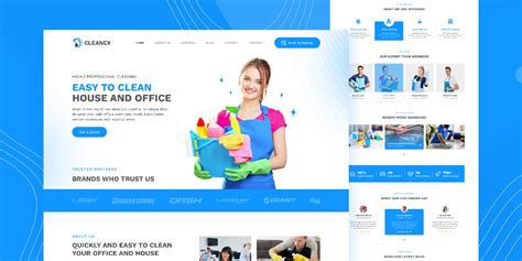 Cleaning Service Free UI Template Community Figma Community