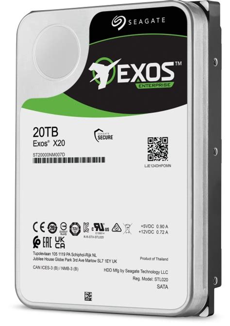 Seagate Exos X X20 20TB 24 7 512e 4Kn 3 5 SATA 6Gb S