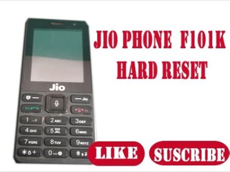 Jio Phone Lyf F101k Hard Reset Done YouTube