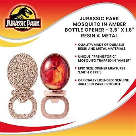 Jurassic Park Mosquito En Ámbar Abrebotellas Para Refr Cuotas Sin Interés