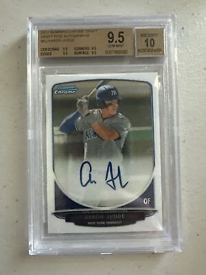 Bgs Aaron Judge Auto Bowman Chrome Draft Picks Rookie Rc