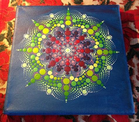 Original Dotart Sugar Mandala Painting On Canvas Painting Office And