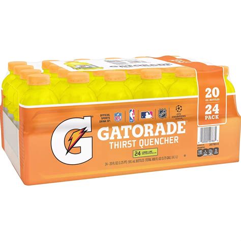 Gatorade Lemon Lime 20 Fluid Ounce Pack Of 24