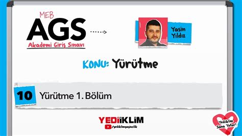 Meb Ags Y R Tme B L M Yasin Yildiz Youtube