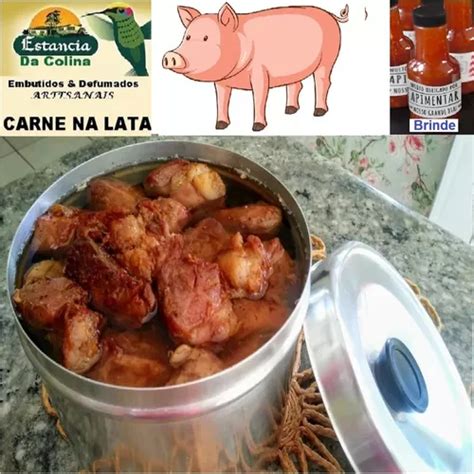 Carne Na Lata Pernil Suíno Canastra Porco Caipira 2 Kg Parcelamento