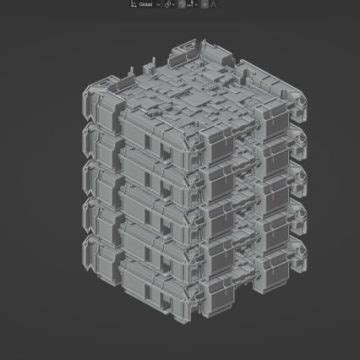 Procedural Sci Fi Building Generator Blender