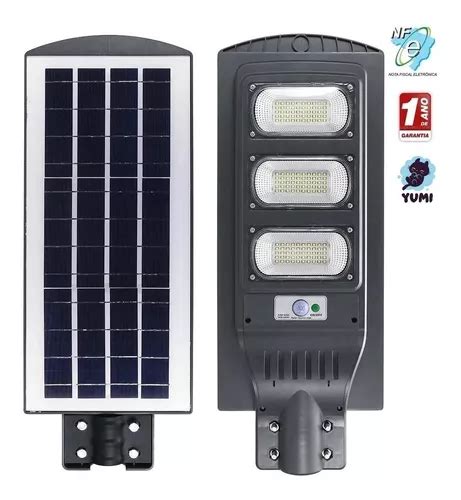 Refletor Lumin Ria P Blica Poste Solar Led W Sensor C Nf