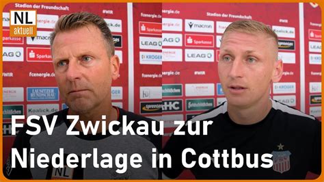 Fc Energie Cottbus Fsv Zwickau Zur Niederlage In Cottbus Youtube