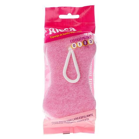 belliz esponja de banho dupla face ricca comepi aproveite  ofertas