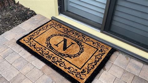 Frontgate Hudson Monogrammed Coco Door Mat YouTube