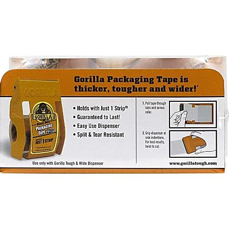 Gorilla Heavy Duty Tough Wide Shipping Packaging Tape Yd Length