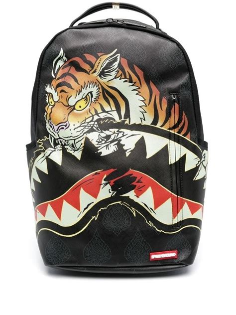 Shark Teeth Print Zip Up Backpack Sprayground