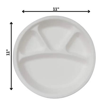 Inch Bagasse Compartment Round Plate At Best Price In Surat